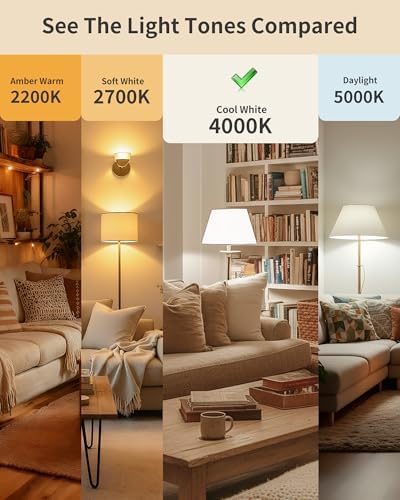 A19 Neutral White Edison Bulbs, Dimmable E26 LED 60 Watt Equivalent 6 Pack - Image 3