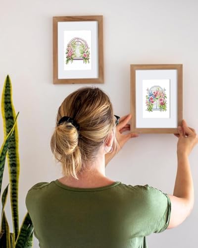 PeakLuv 12 Pcs Small Diamond Art Kits, Floral Window Mini Diamond Painting Kits for Adults, 5D DIY Square Drill Diamond Dots, Quickly Finishable Flowers Gem Art for Home Wall Desktop Decor, 6X7in - Image 4