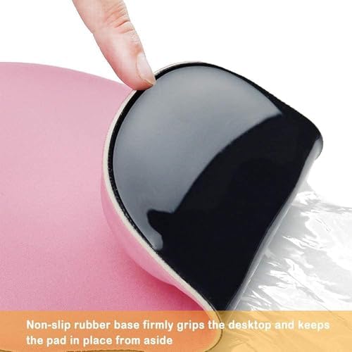 Office Mousepad with Gel Wrist Support - Ergonomic Gaming Desktop Mouse Pad Wrist Rest - Design Gamepad Mat Rubber Base for Laptop Computer -Silicone Non-Slip Special-Textured Surface (08Navy) - Image 4