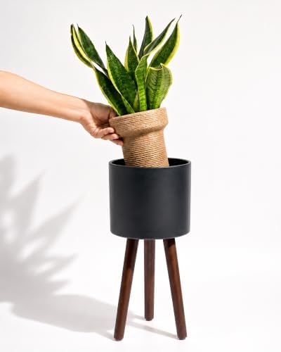 Bamworld Single Plant Holder for Indoor Plants Metal Planter Stand 6.9in by Bamworld