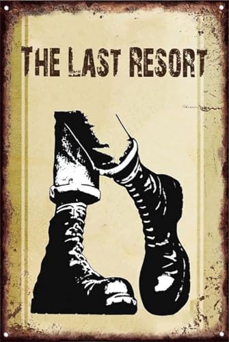 Metal Signs Warning The Last Resort, Ska Skinhead Wall For Home Yard Farm Garden Garage Inspirational Quotes Wall Decor Tin Signs 8x12 Inches by Unknown