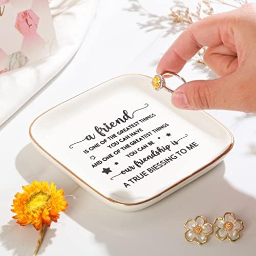 Friendship Gifts for Women Best Friend Ring Dish Birthday Moving Away Gifts - Image 2