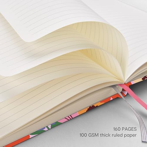 &And Per Se Lined Hardcover Notebook – A5 5.7"x8" College Ruled, 160 Pages, 100gsm Thick Paper – Aesthetic Journal for Women, Gift-Ready Planner, Everyday Writing Notebook (Elegant Florals) - Image 4