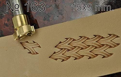 DandS ltd Leather Stamp Tool, Basket Weave, Professional Steel Craft Tool for Leatherworking, Embossing, Carving & Stamping Leather Projects, Belts Wallets & DIY Projects Compatible with Mallet #163