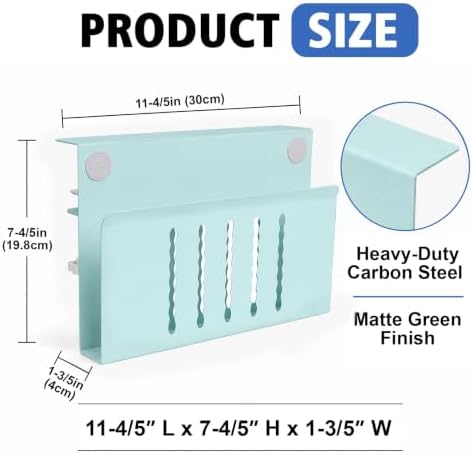 LUKETURE Desk Side Storage Laptop Holder No Drill Clamp On Organizer - Image 6
