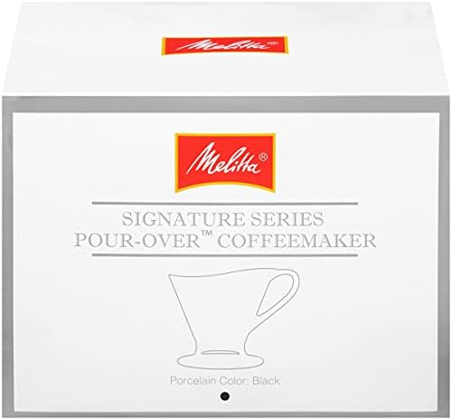 Melitta 1 Cup Porcelain Pour-Over Cone Coffeemaker, Glossy Black - Image 3