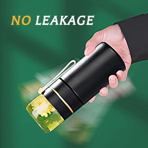 Glass Teapot With Infuser, Travel Tea Mug, Portable Tea Infuser Bottle 15OZ - Image 5