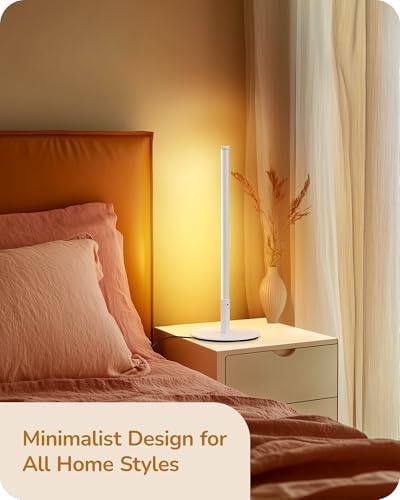 EDISHINE LED Table Lamp, Minimalist Desk Lamps for Home Office, White - Image 5