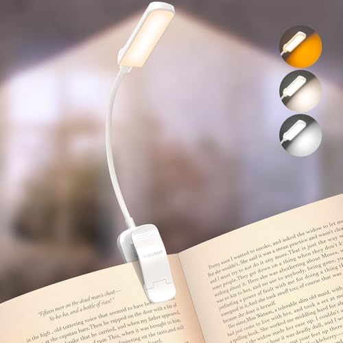 Glocusent 13 LED Book Lights for Reading at Night, Gifts for Book Lovers by GLOCUSENT