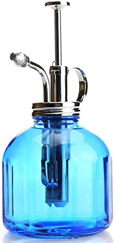 Plant Mister- Blue Color Glass Bottle & Brass Sprayer (Chrome) - Image 5