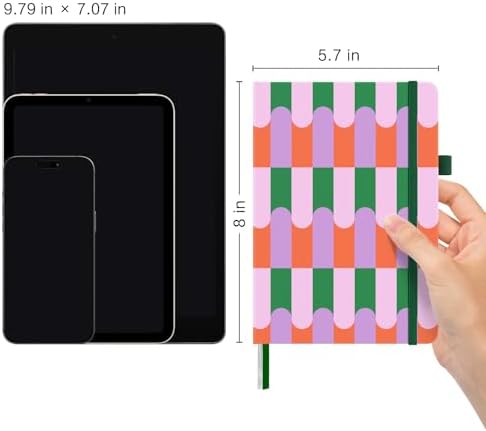 &And Per Se Lined Hardcover Notebook – A5 5.7"x8" College Ruled, 160 Pages, 100gsm Thick Paper – Aesthetic Journal for Women, Gift-Ready Planner, Everyday Writing Notebook (Color Block) - Image 2