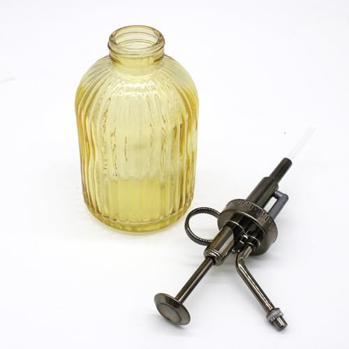 Glass Plant Mister Spray Bottle, 320ML Vintage Plant Spritzer with Top Pump Watering Can for Indoor Outdoor House Plants, Flowers (Yellow) - Image 6
