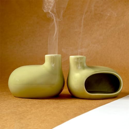 Ceramic Palo Santo Holder Burner, Chiminea Incense Dish for Meditation Zen - Image 5