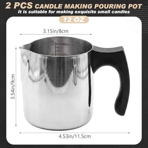 2 Pcs Wax Melting Pitcher 12oz Wax Pouring Pitcher, Inside Scale - Image 2