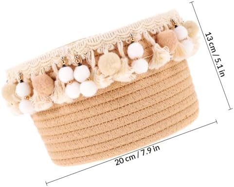 Woven Storage Basket Large Cotton Rope Strong Lightweight Organizer - Image 2