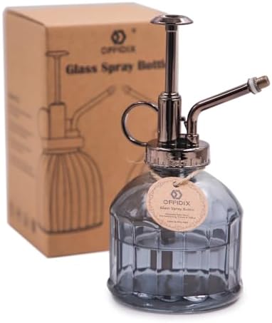 OFFIDIX Glass Plant Spray Bottle, Grey 6.7 oz Plant Mister for Inside Decor by Offidix