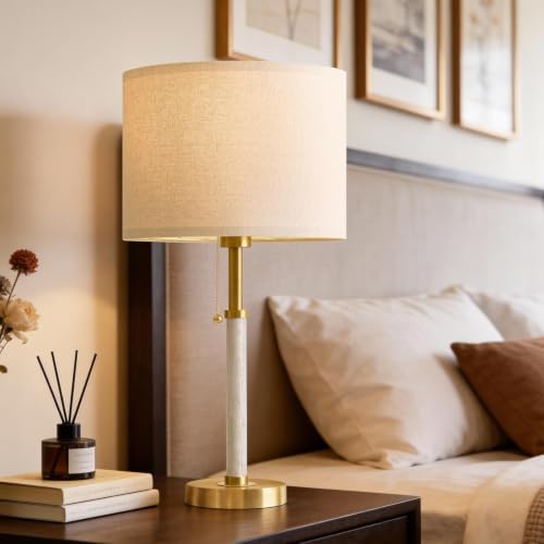 Wood Table Lamps 22" Mid Century Modern Lamps for Bedroom Living Room Lamps - Image 6