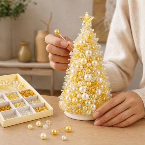 Craft Kits for Adults DIY Beaded Christmas Tree Indoor Desk Decorations Kit - Image 4