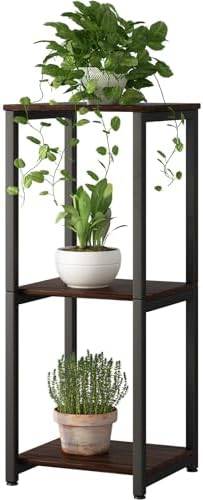 3 Tier Plant Stand Indoor Corner Tall Square Shape Plant Shelf by YIZAIJIA