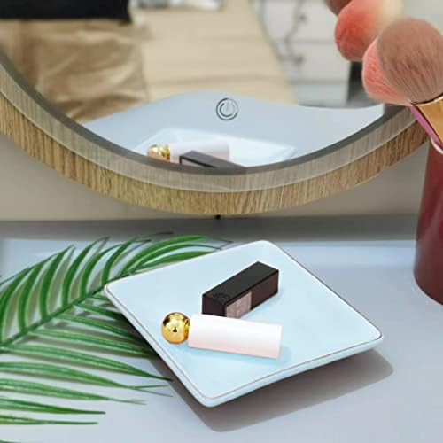 HANKOR Ceramic Jewelry Dish Tray, Decorative Trinket Tray Holder for Ring Earring Key, Gift for Women Girls, 4.7inch (Light Blue) - Image 4