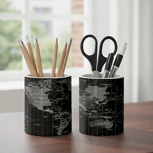 Ceramic Pen Holder Desk Accessories Brush Holder Pencil Holder Organizer - Image 5
