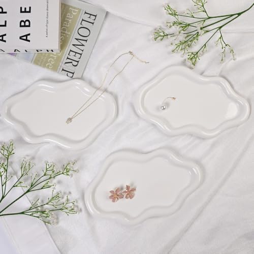 Ceramic Jewelry Large Decorative Cloud Tray, Trinket Dish (White) - Image 6