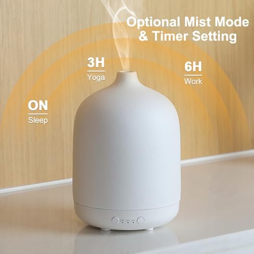 250ml Ceramic Essential Oil Diffusers for Home, Aromatherapy Diffuser - Image 7