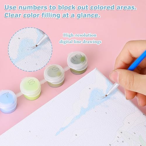 Cross Paint by Numbers Kit for Adults Beginner, Paint by Numbers 10x10 Inch - Image 5