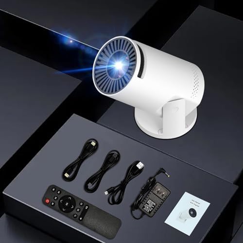 Wireless Mini Projector with WIFI 6 and Bluetooth, 4K 1080P Support Portable Projector 180° Rotatable. 17"-130" Screen Video Projector. Compatible for Smartphone, Laptop, PC(Q5 mate) - Image 2