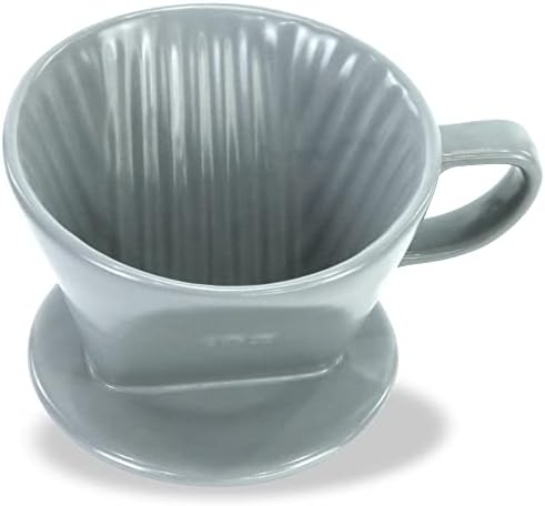 Pour Over Ceramic, Coffee Dripper Ceramic Coffee Maker,Grey by LHUKSGF