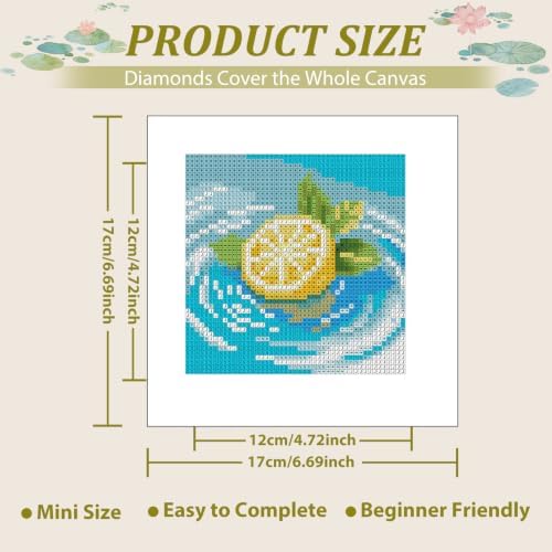 Aestalrcus 6 Pcs Small Diamond Art Kits Fruits Diamond Art Kits for Adults - Image 3