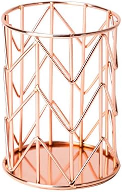 U Brands Pencil Cup, Rose Gold Wire Metal - 857U06-24 by UBrands