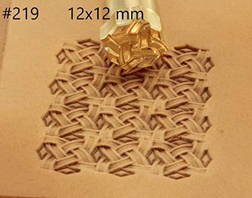DandS ltd Leather Stamp Tool, Basket Weave, Professional Steel Craft Tool for Leatherworking, Embossing, Carving & Stamping Leather Projects, Belts Wallets & DIY Projects Compatible with Mallet #219