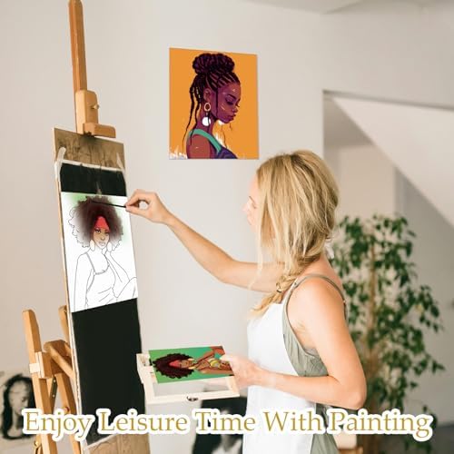 Ctosree 12 Pcs Pre Drawn Canvas for Painting,Elegant Lady,8 x 10 Inch - Image 4