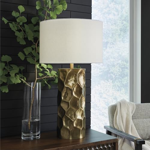 Signature Design by Ashley Marshawn Glam Metal Table Lamp with 3-Way Switch, Metallic - Image 2