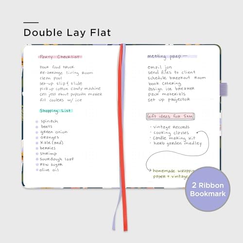 &And Per Se Dotted Journal Notebook, A5 Hardcover Aesthetic Dotted Notebook – 160 Pages 100gsm Thick Dot Grid Paper, 3 Sticker Sheets – Gift-Ready Journaling Kit for Women (Garden Flowers) - Image 4