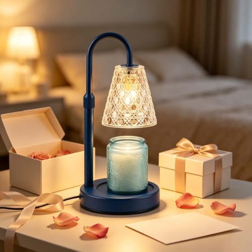 Candle Warmer Lamp with Timer Dimmable, Wax Melt Warmer, Dark Blue by RMFSH