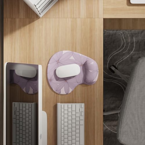 Office Mousepad with Gel Wrist Support - Ergonomic Gaming Desktop Mouse Pad Wrist Rest - Design Gamepad Mat Rubber Base for Laptop Computer -Silicone Non-Slip Special-Textured Surface (17Violet) - Image 2