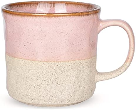 Bosmarlin Large Ceramic Coffee Mug, Pink Big Tea Cup for Office and Home, 18 Oz, Dishwasher and Microwave Safe, 1 PCS (Pink, 1) by Bosmarlin