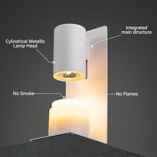 MOAFINA White Candle Warmer Lamp with Timer,Height Adjustable Dimmable - Image 2