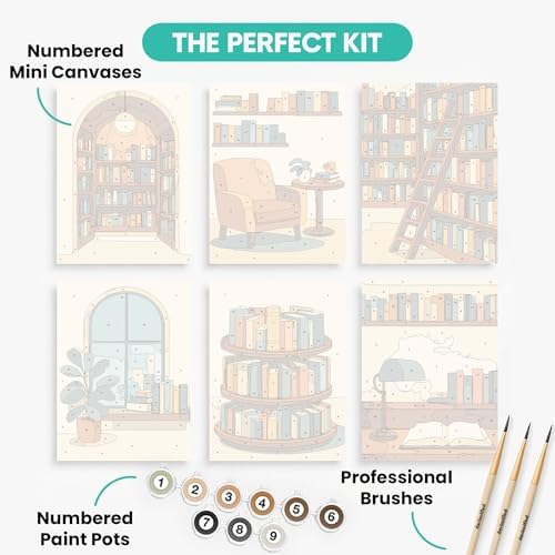Davincified Libraries - Mini Paint by Numbers Set - Image 2