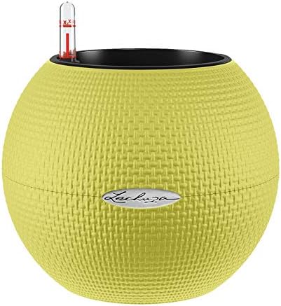 Lechuza 13362 Puro 20 Texture Self-Watering Garden Planter for Indoor and Outdoor Use, Lime Green by LECHUZA