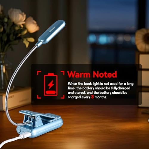 VAVOFO Rechargeable Reading Light, Clip on Book Light for Reading in Bed - Image 6