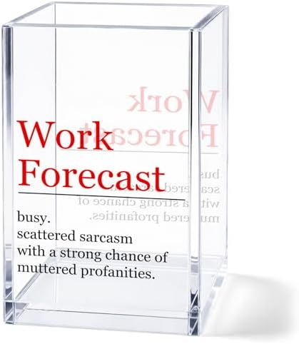 Funny Acrylic Pen Holder Cup, Warning Office Desk Decor, Caution Funny Pencil Holder Organizer, Sarcastic Coworker Gift, Office Desk Accessories by Unknown