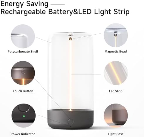 AUGE LIGHT Mini Minimalist Table Lamp, Cordless Lamp, Rechargeable Lamp - Image 3