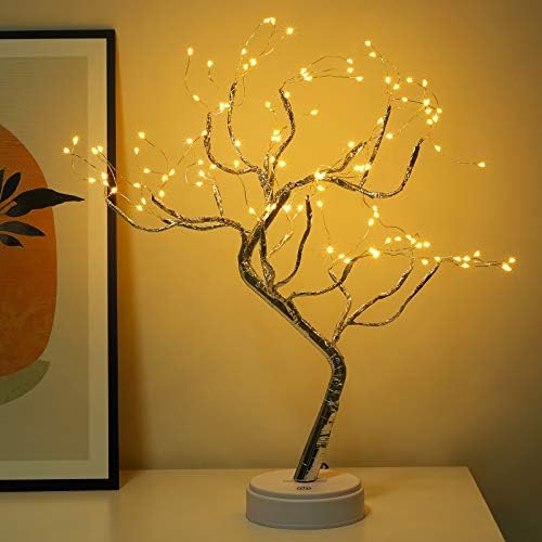 20" 108 LED Bonsai Fairy Spirit Tree Light,DIY Artificial Tree Lamp by OURBAOFU