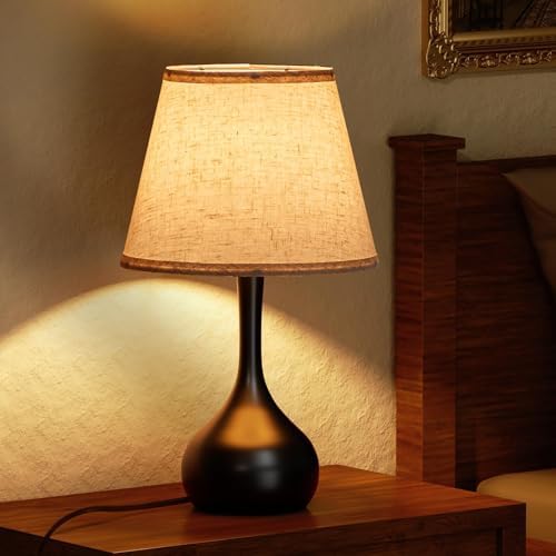 ONEWISH Touch Bedside Lamp Set of 2,3-Way Dimmable Table Lamps for Nightstand with Fabric Shade, Desk Lamp for Reading, Bedroom, Livingroom - Image 4