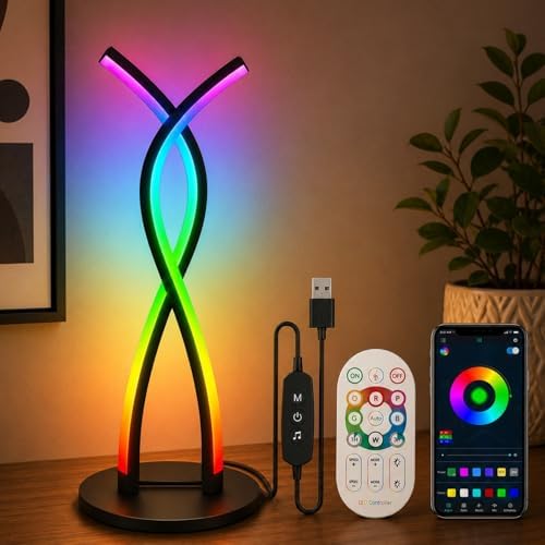 MORIACC Smart RGB LED Table Lamp with Music Sync & App Control by MORIACC