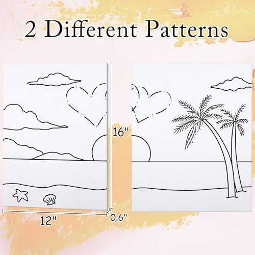 VOCHIC Couples Date Night Painting Kit Pre Drawn Canvas to Paint for Adults - Image 4