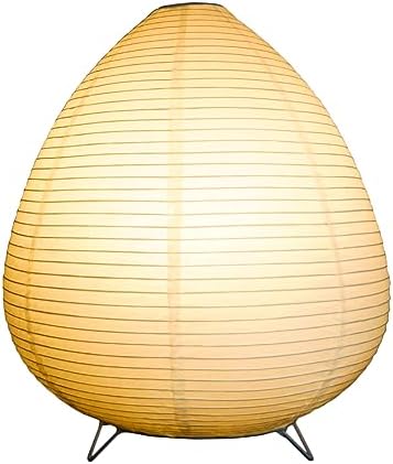 Small Table Lamp, Cute Paper Lamp, Ambient Lighting Lamp, Cozy Bedside Lamp, Minimalist Warm Glow Light for Bedroom Living Room Kids Room Dorm (White, 12.6"x11.02"x11.02") by Fosinz